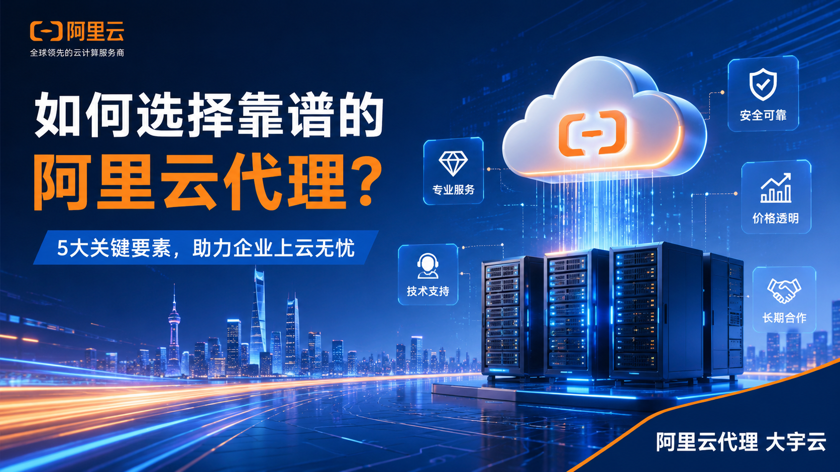 阿里云代理哪个好?推荐几家靠谱的,企业选择时建议先看这 4 个标准